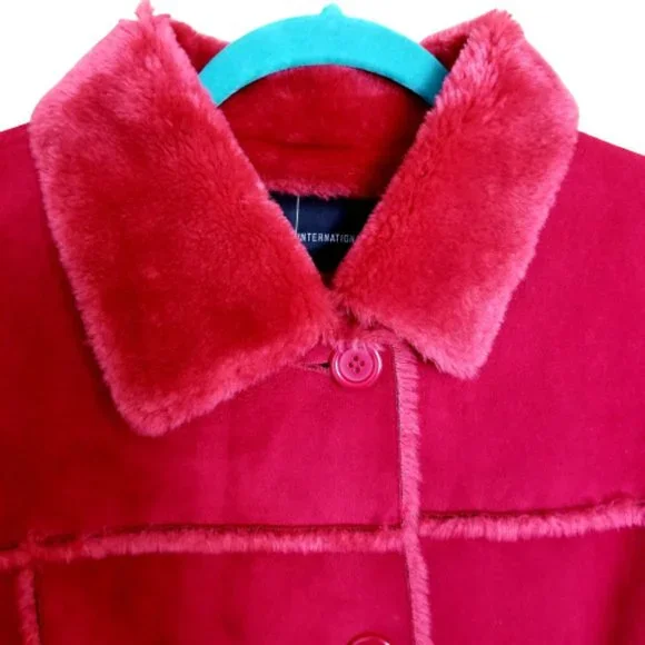 Sherpa Warm Suede Coat Size M - Picture 5 of 13
